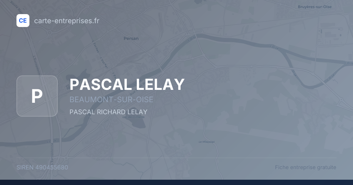 PASCAL LELAY — 490455680 — fiche entreprise