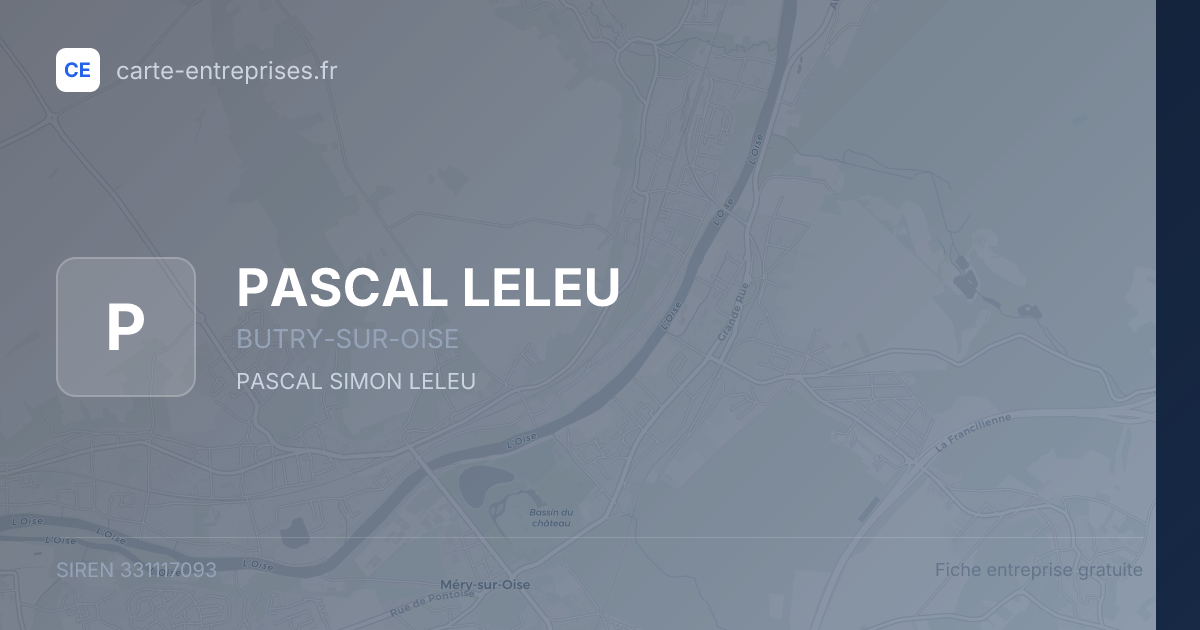 PASCAL LELEU — 331117093 — fiche entreprise
