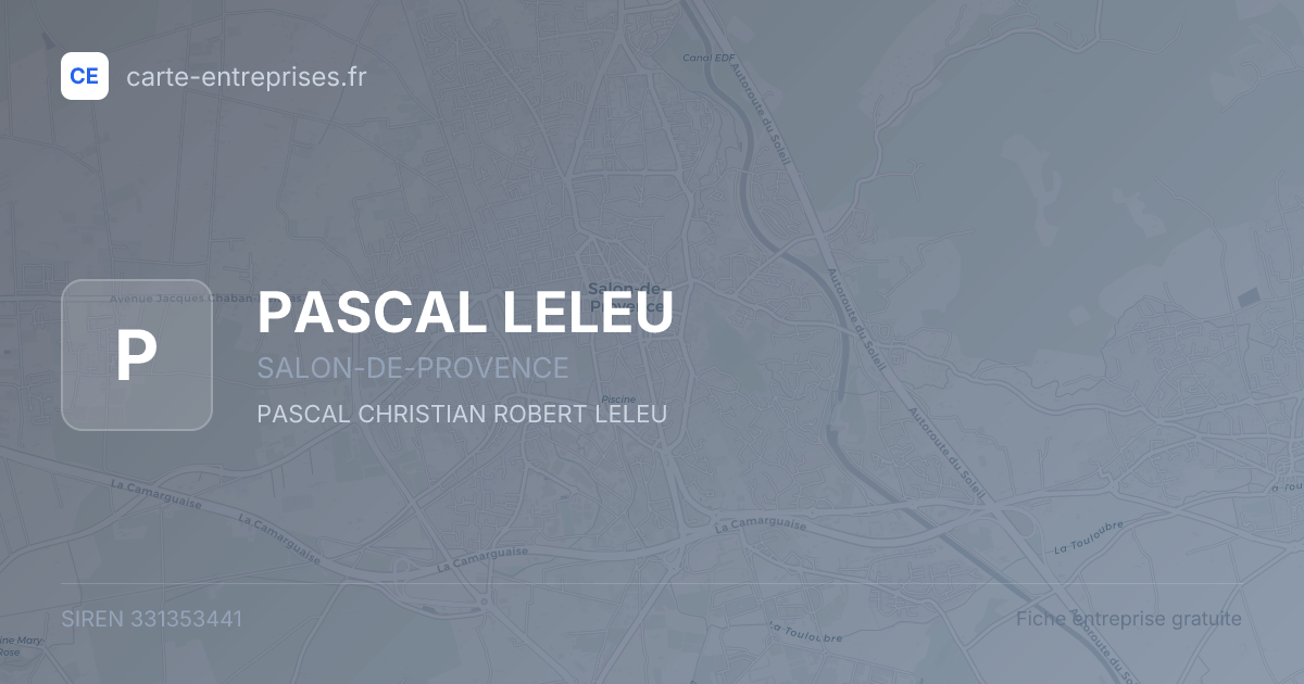PASCAL LELEU — 331353441 — fiche entreprise