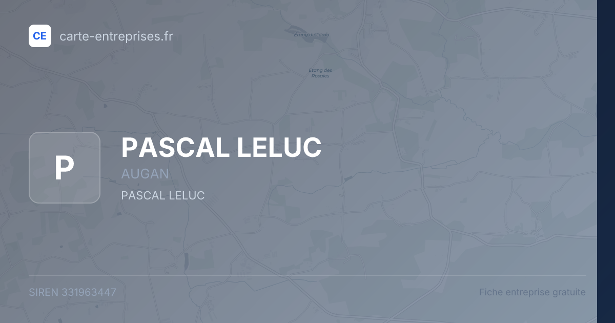 PASCAL LELUC — 331963447 — fiche entreprise