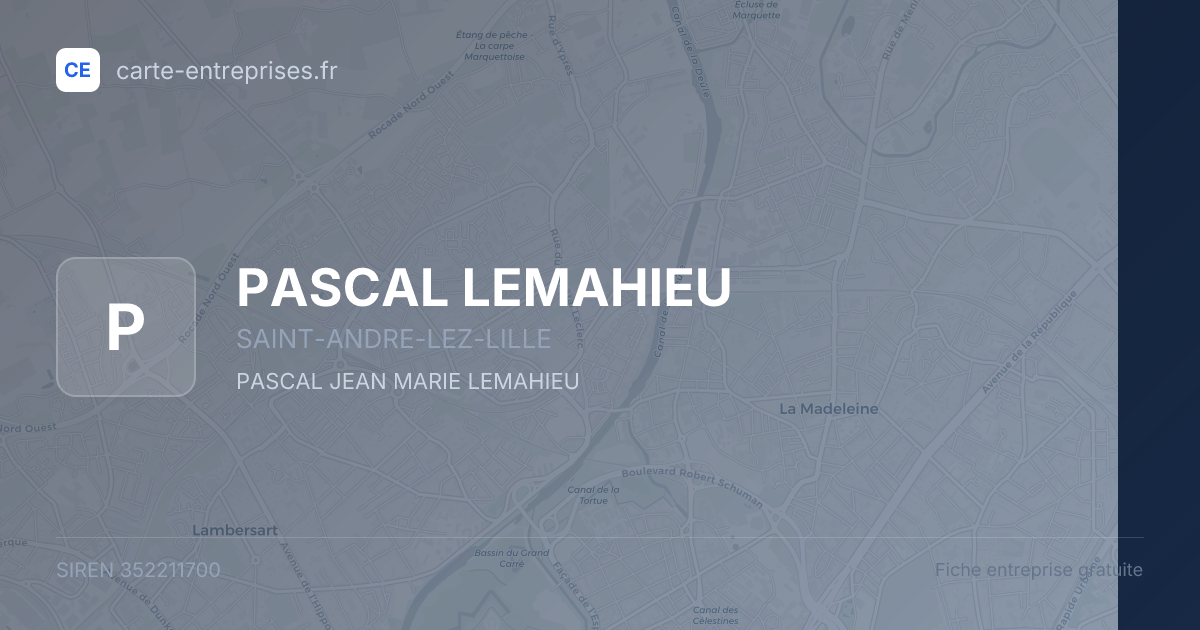 PASCAL LEMAHIEU — 352211700 — fiche entreprise