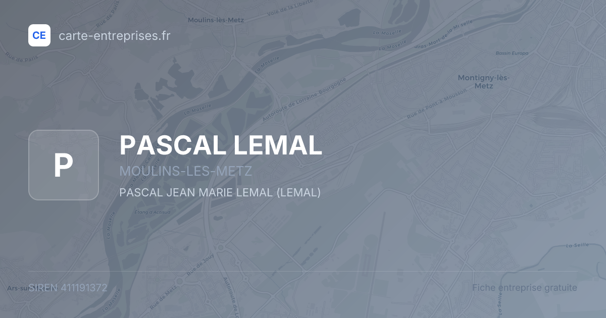 PASCAL LEMAL — 411191372 — fiche entreprise