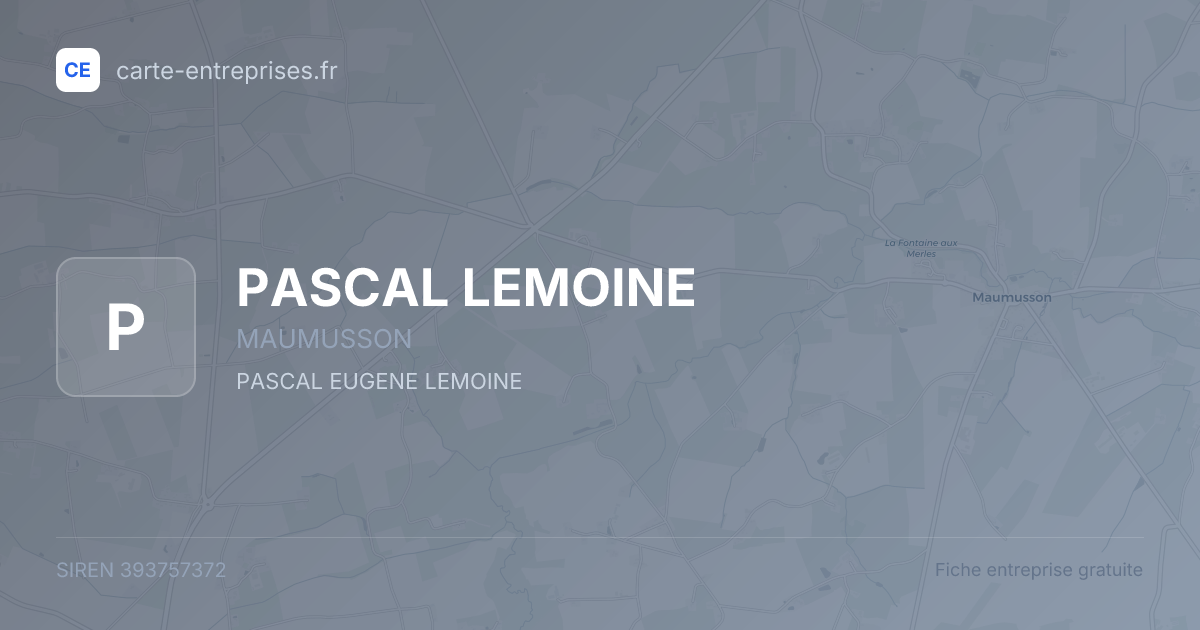 PASCAL LEMOINE — 393757372 — fiche entreprise