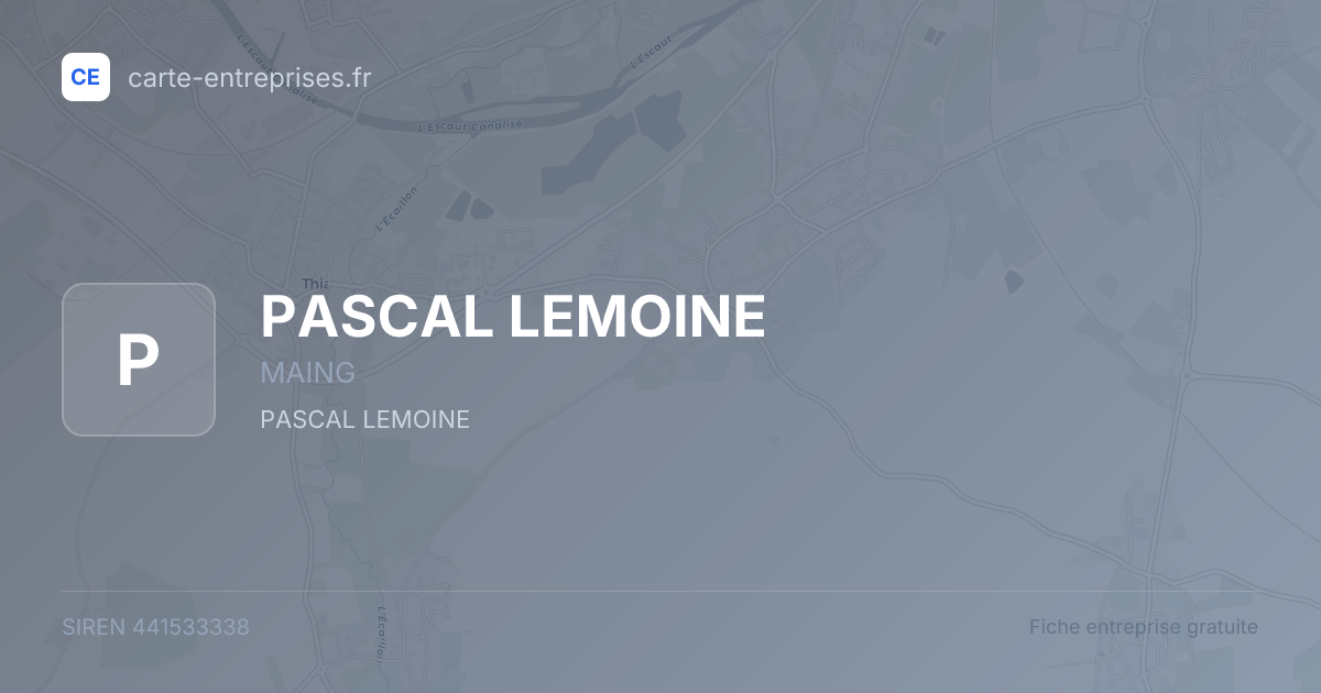 PASCAL LEMOINE — 441533338 — fiche entreprise
