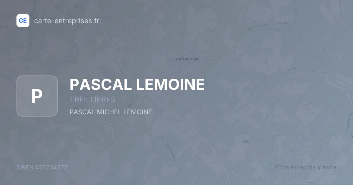 PASCAL LEMOINE — 452704372 — fiche entreprise