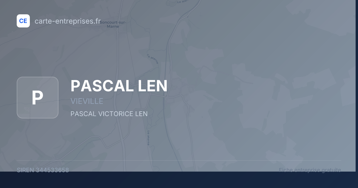 PASCAL LEN — 344533658 — fiche entreprise