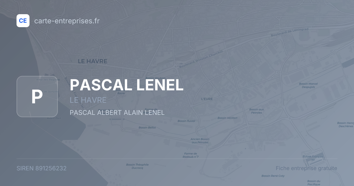 PASCAL LENEL — 891256232 — fiche entreprise