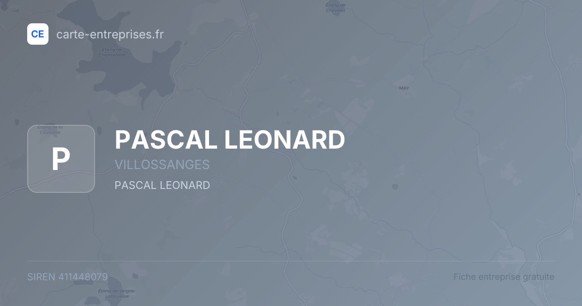 PASCAL LEONARD — 411448079 — fiche entreprise