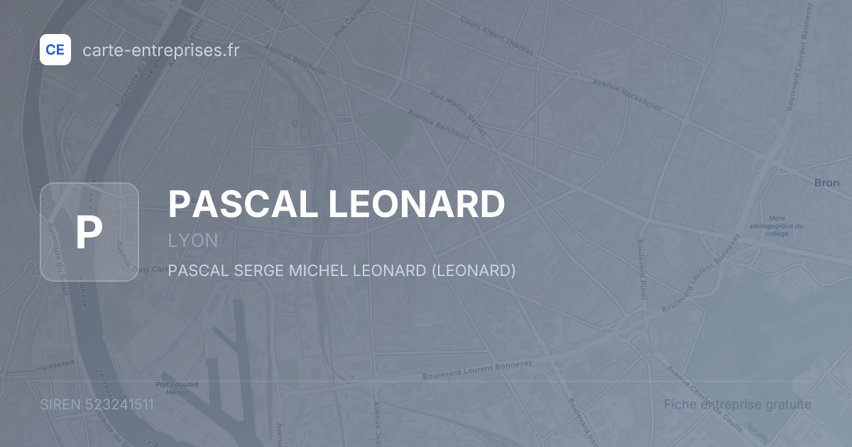 PASCAL LEONARD — 523241511 — fiche entreprise