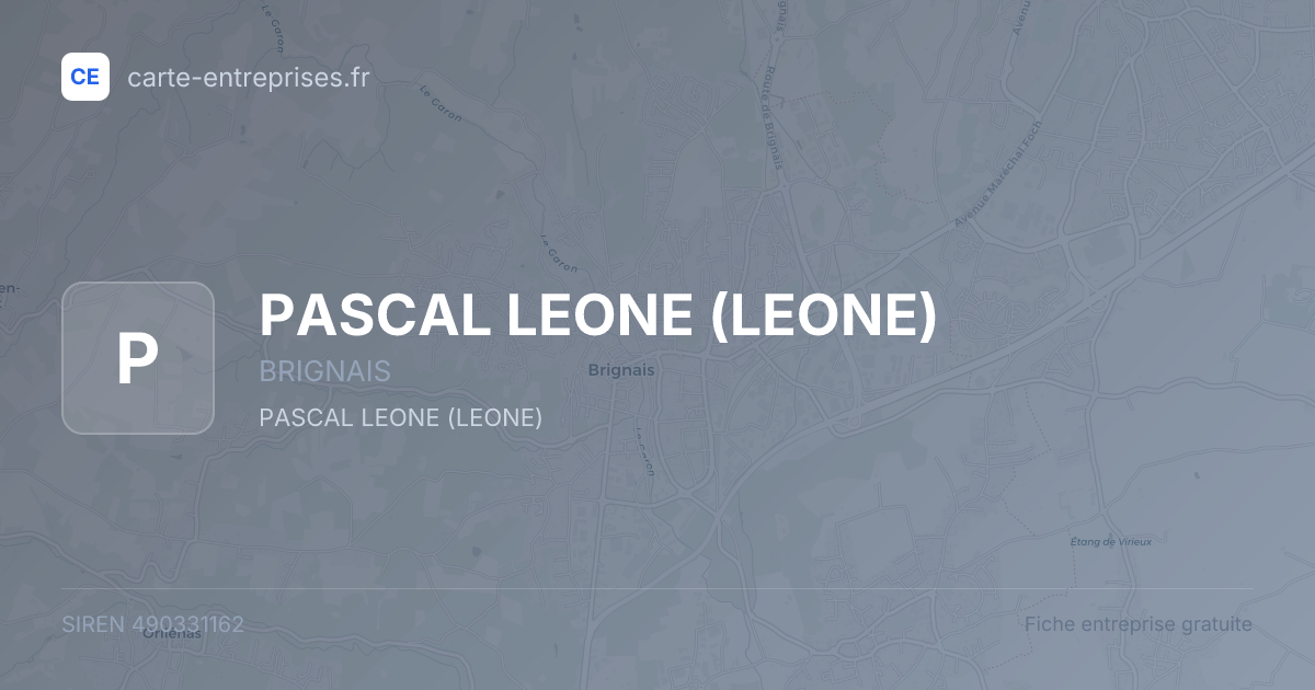 PASCAL LEONE (LEONE) — 490331162 — fiche entreprise