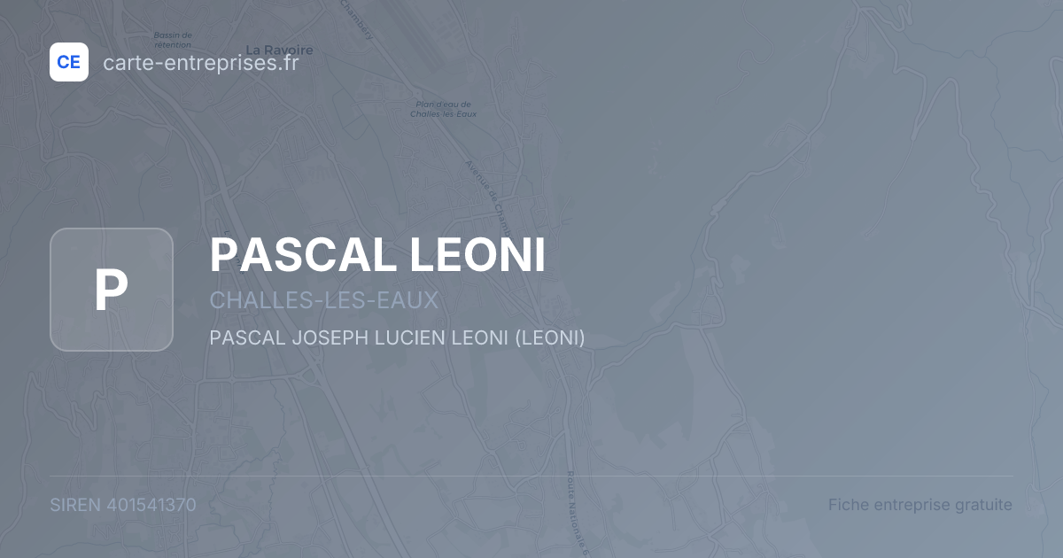 PASCAL LEONI — 401541370 — fiche entreprise