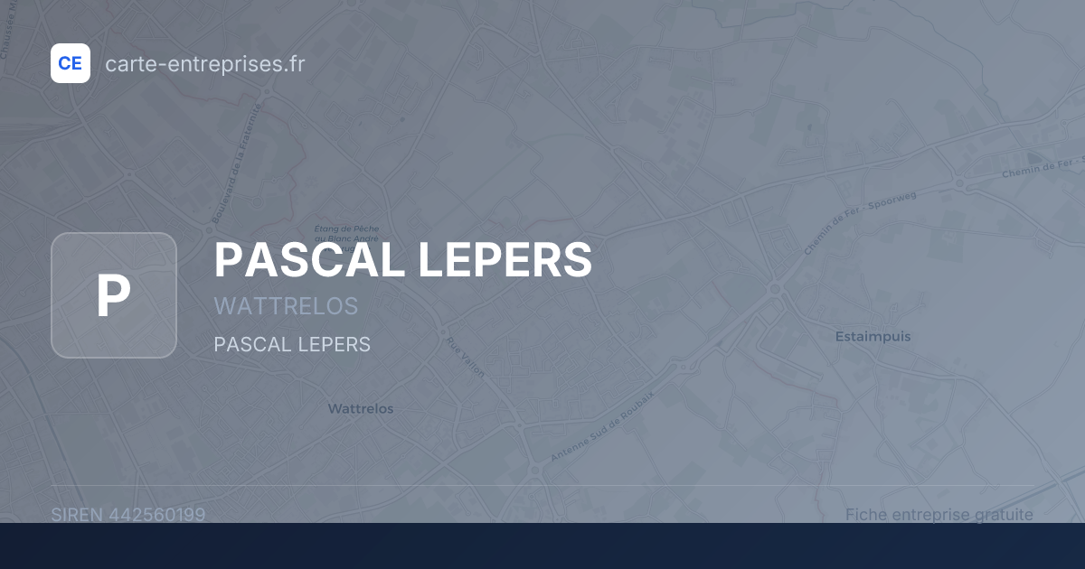 PASCAL LEPERS — 442560199 — fiche entreprise