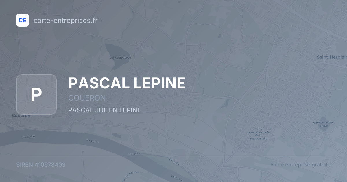 PASCAL LEPINE — 410678403 — fiche entreprise
