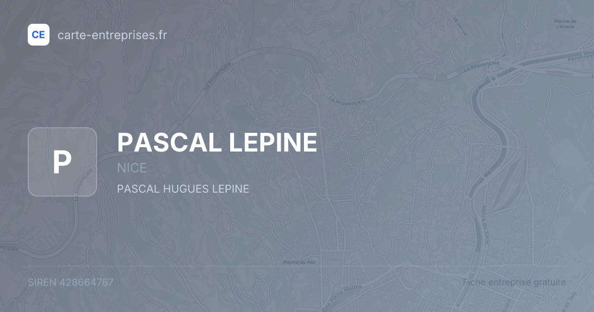 PASCAL LEPINE — 428664767 — fiche entreprise