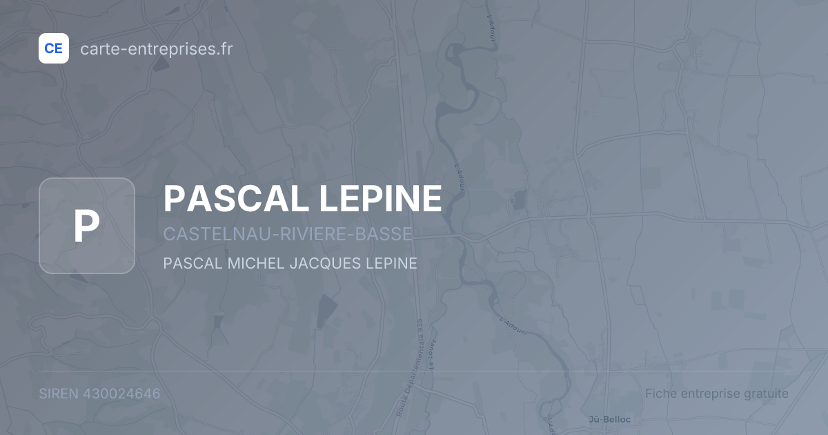 PASCAL LEPINE — 430024646 — fiche entreprise