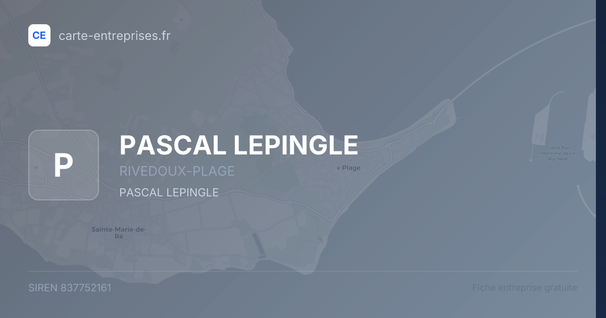 PASCAL LEPINGLE — 837752161 — fiche entreprise