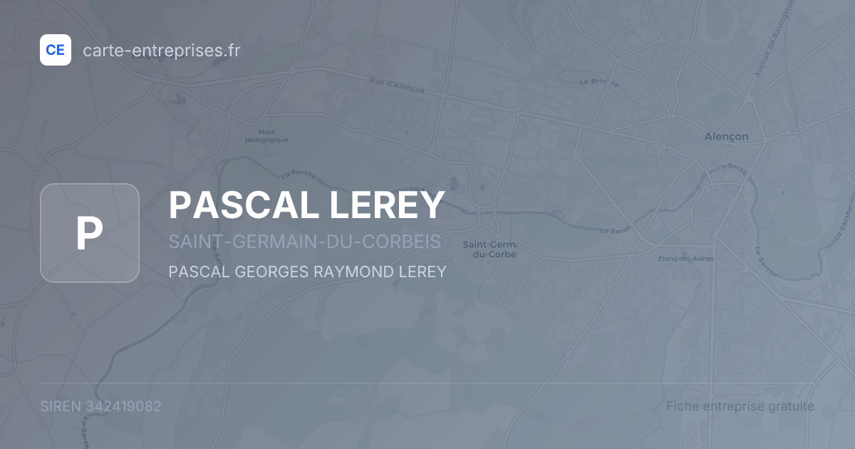 PASCAL LEREY — 342419082 — fiche entreprise