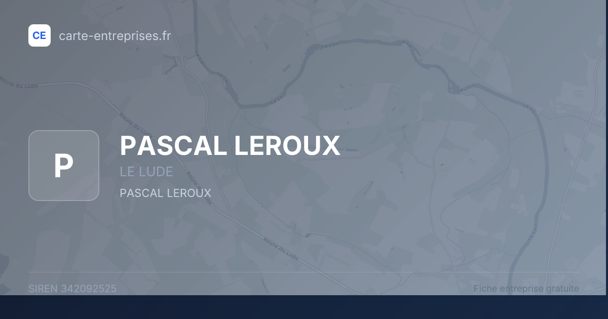 PASCAL LEROUX — 342092525 — fiche entreprise