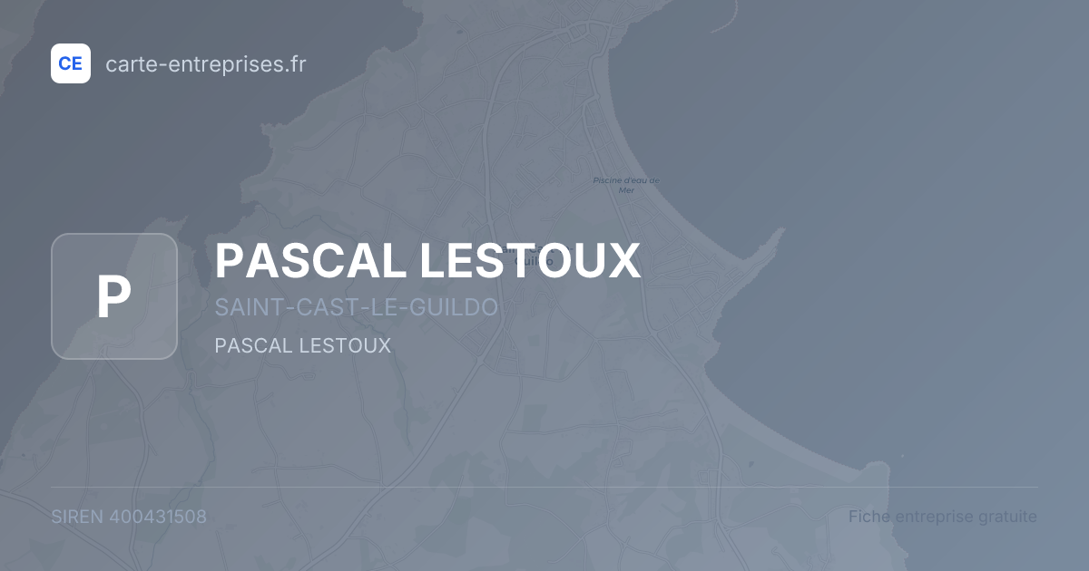 PASCAL LESTOUX — 400431508 — fiche entreprise