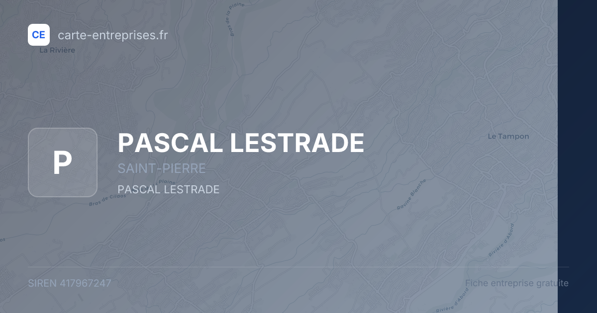 PASCAL LESTRADE — 417967247 — fiche entreprise