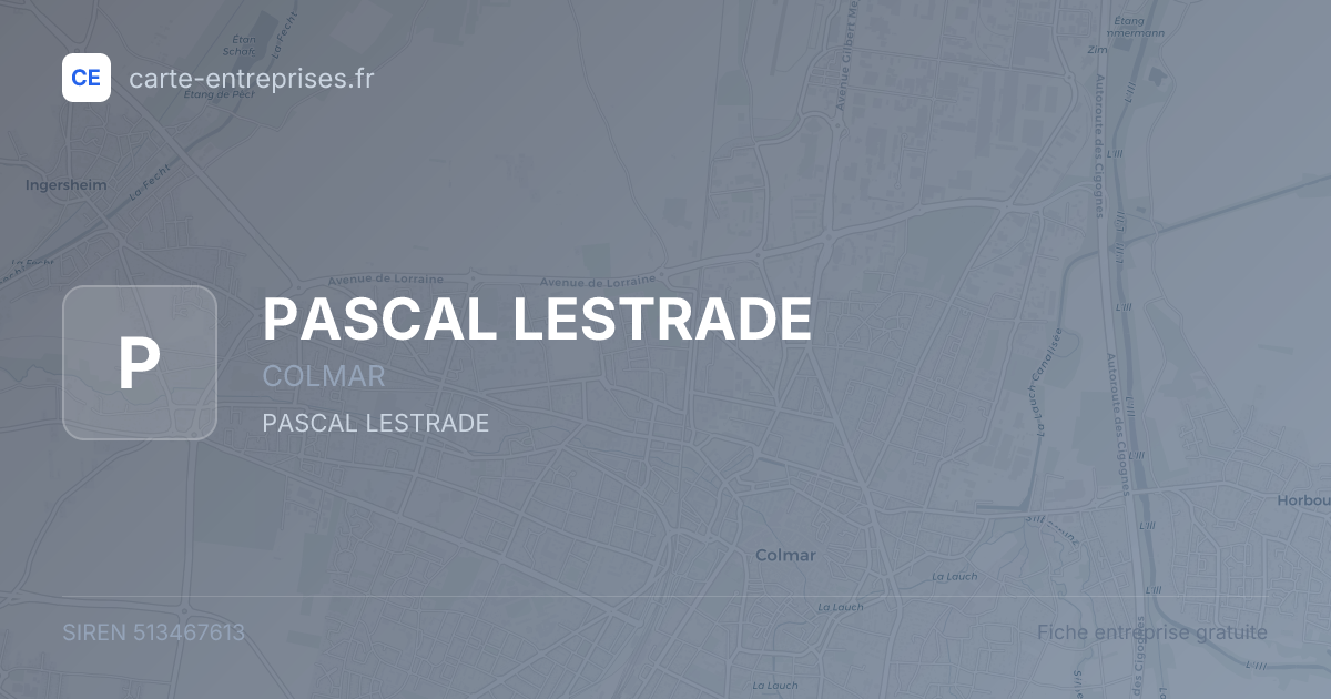 PASCAL LESTRADE — 513467613 — fiche entreprise