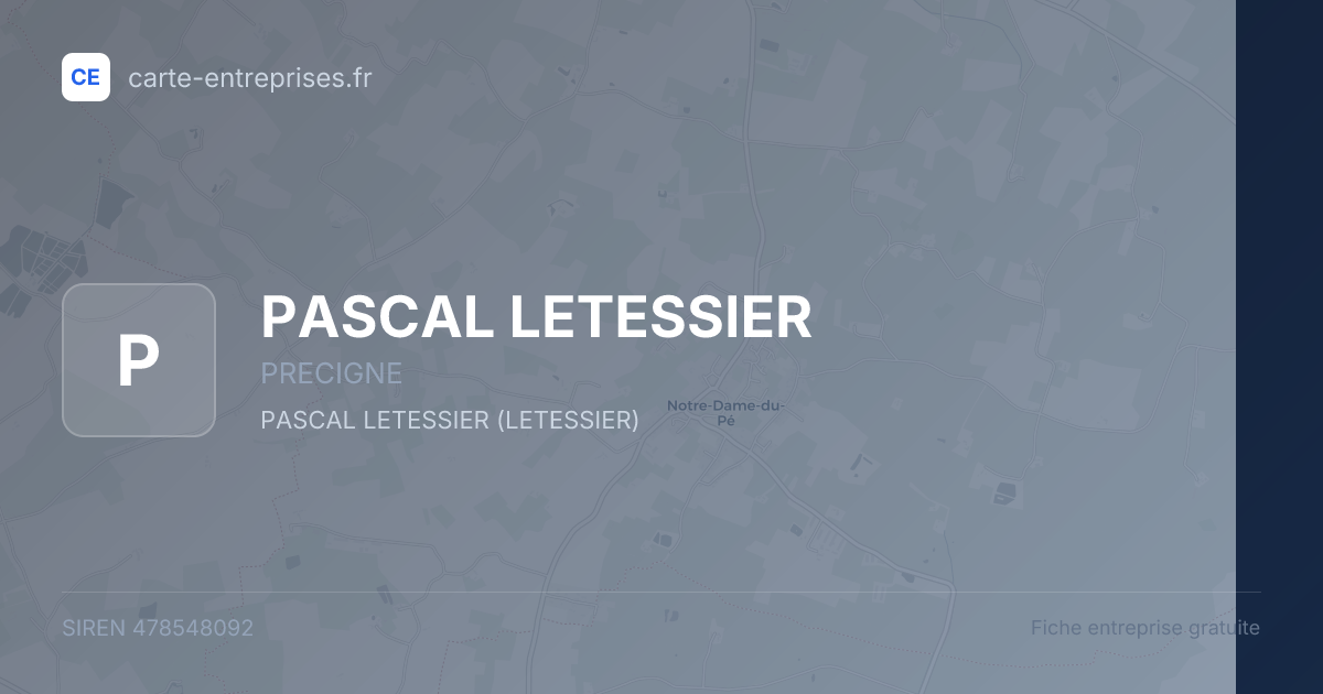 PASCAL LETESSIER — 478548092 — fiche entreprise