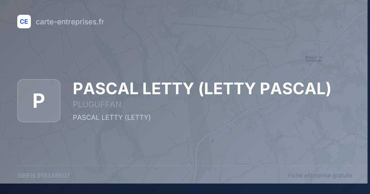 PASCAL LETTY (LETTY PASCAL) — 919348607 — fiche entreprise