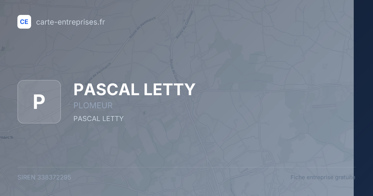 PASCAL LETTY — 338372295 — fiche entreprise