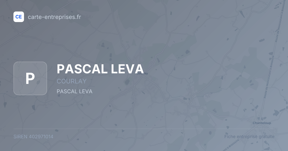 PASCAL LEVA — 402971014 — fiche entreprise