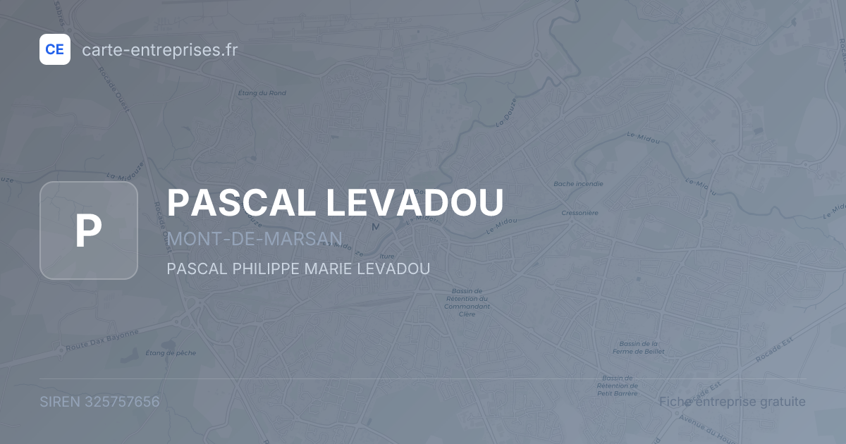 PASCAL LEVADOU — 325757656 — fiche entreprise