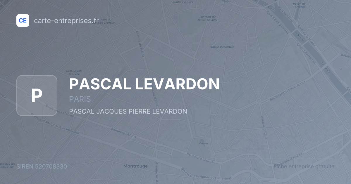 PASCAL LEVARDON — 520708330 — fiche entreprise
