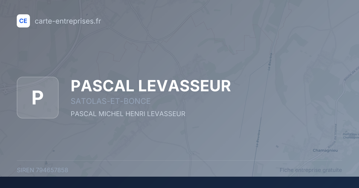 PASCAL LEVASSEUR — 794657858 — fiche entreprise