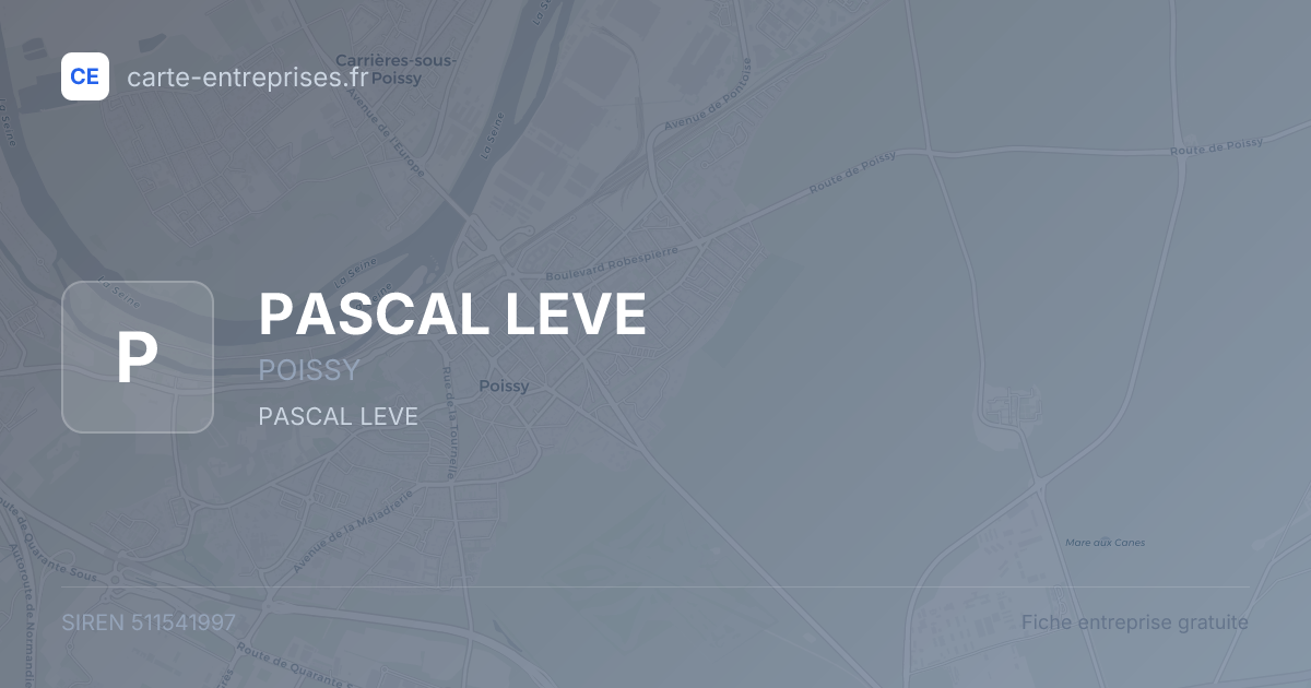 PASCAL LEVE — 511541997 — fiche entreprise