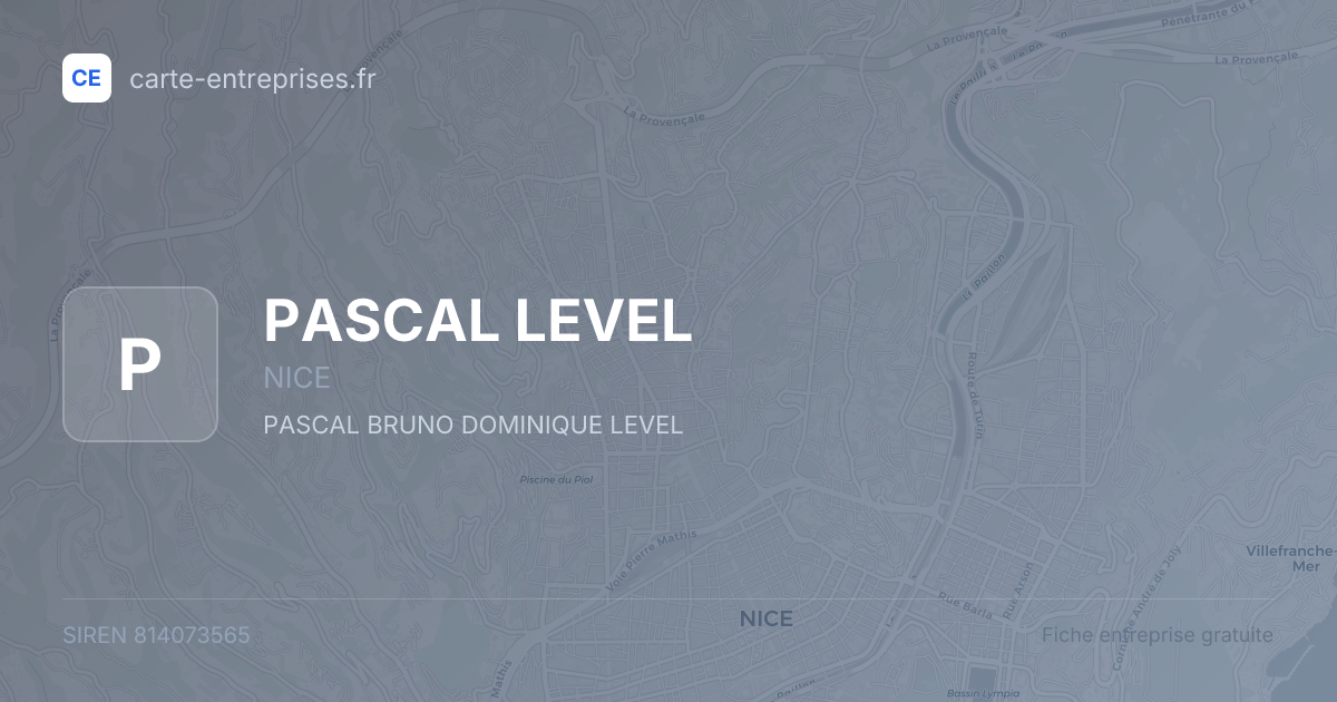PASCAL LEVEL — 814073565 — fiche entreprise