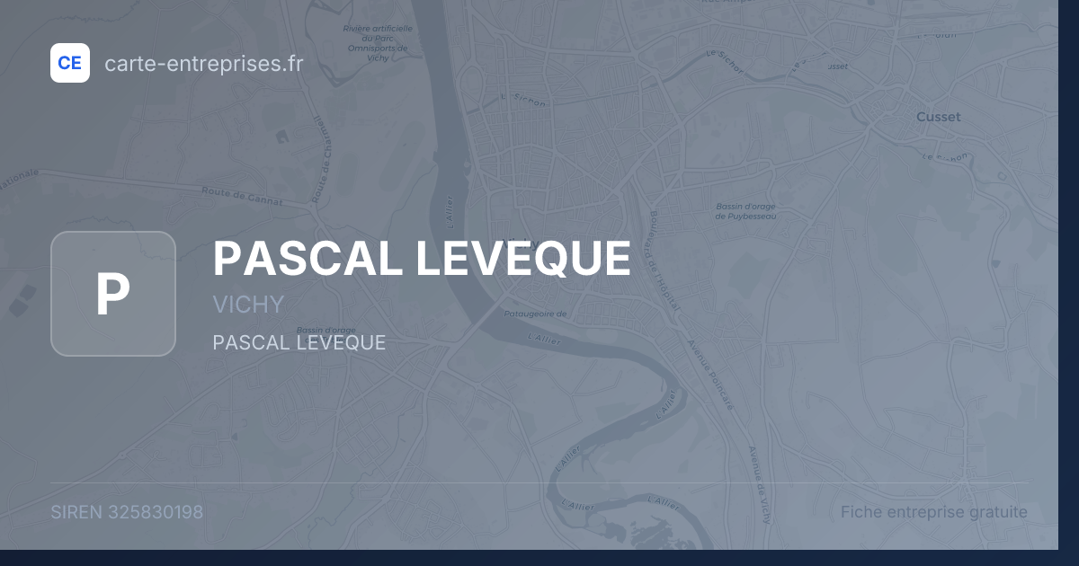 PASCAL LEVEQUE — 325830198 — fiche entreprise