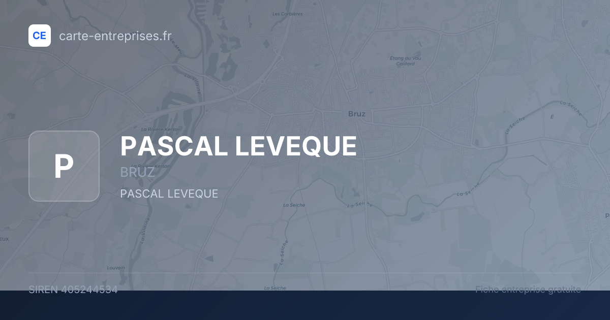 PASCAL LEVEQUE — 405244534 — fiche entreprise
