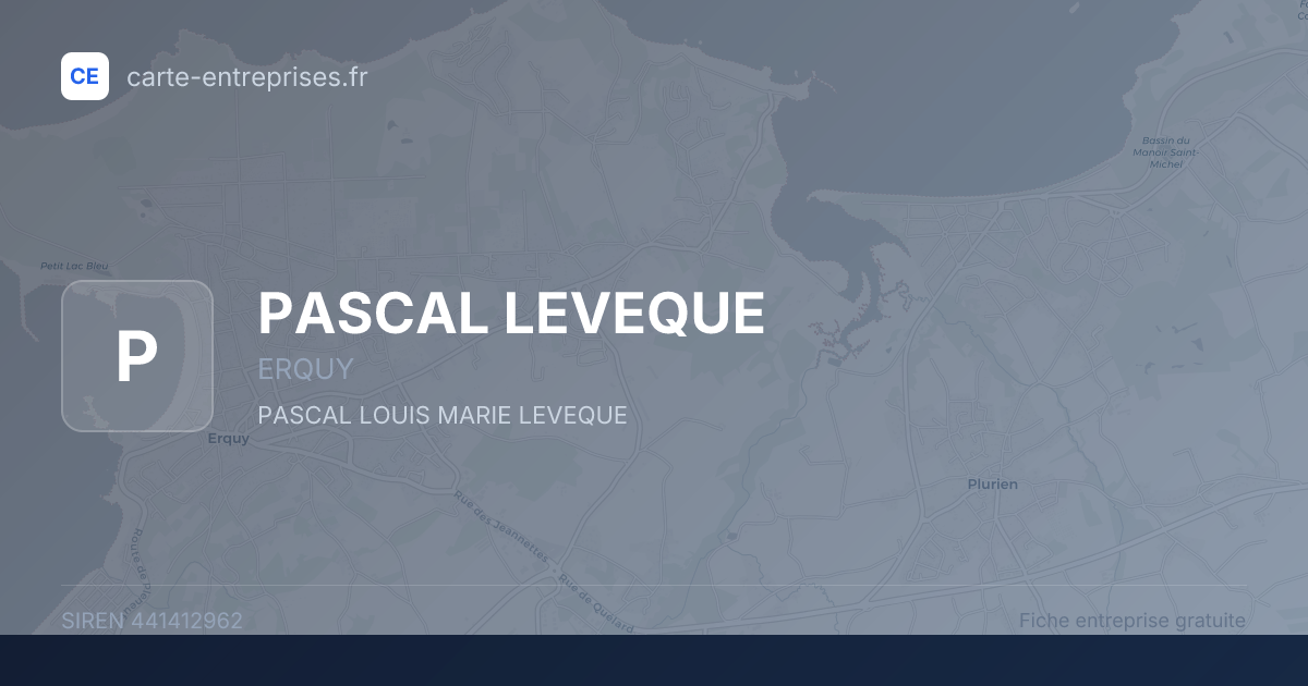 PASCAL LEVEQUE — 441412962 — fiche entreprise