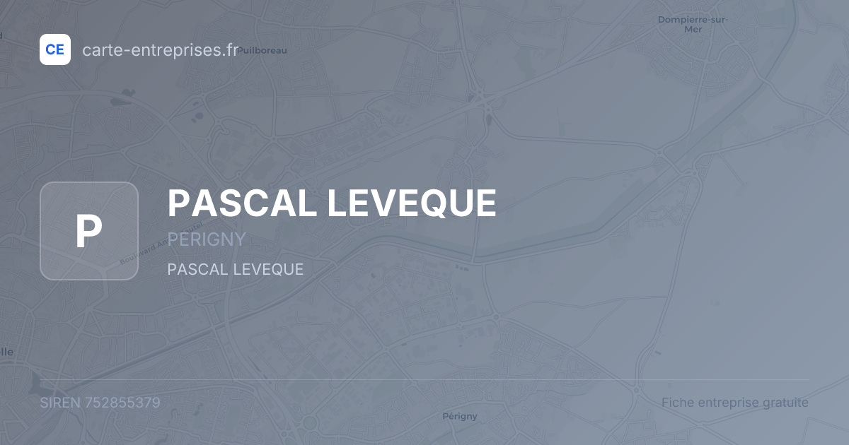 PASCAL LEVEQUE — 752855379 — fiche entreprise