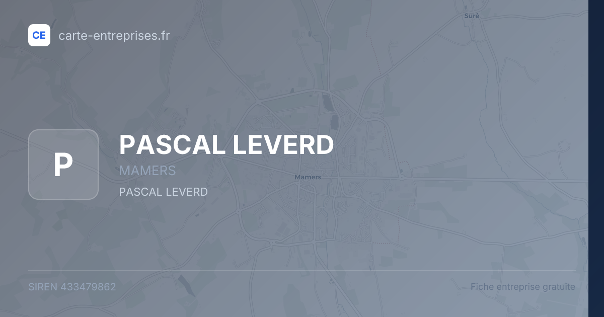 PASCAL LEVERD — 433479862 — fiche entreprise