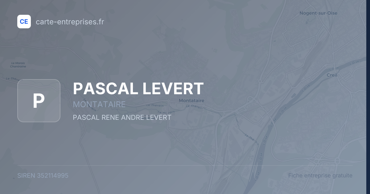 PASCAL LEVERT — 352114995 — fiche entreprise