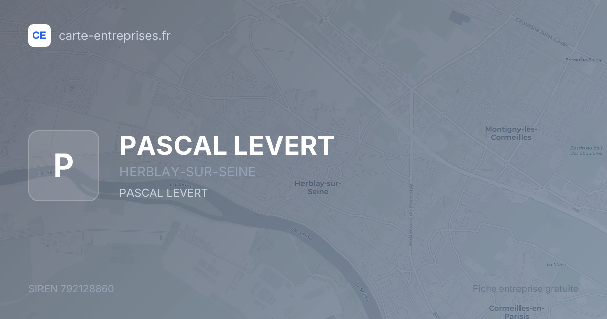 PASCAL LEVERT — 792128860 — fiche entreprise
