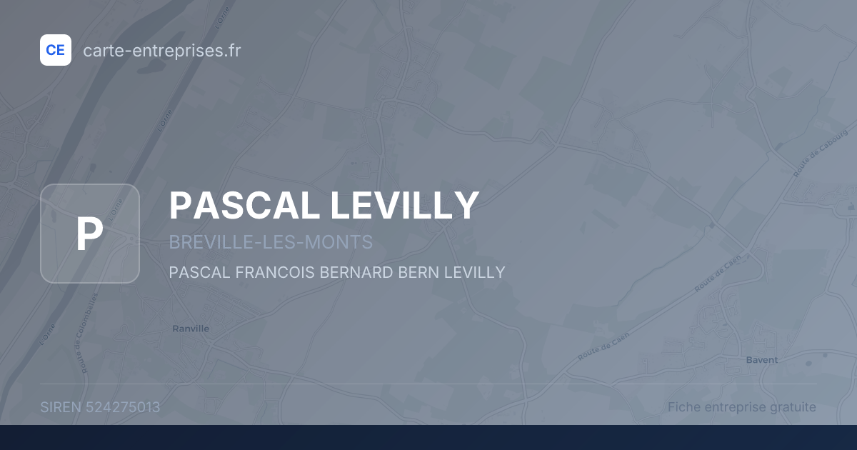PASCAL LEVILLY — 524275013 — fiche entreprise