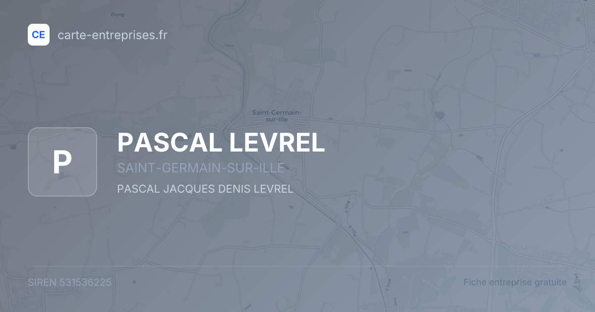 PASCAL LEVREL — 531536225 — fiche entreprise
