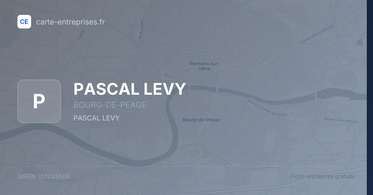 PASCAL LEVY — 351245568 — fiche entreprise