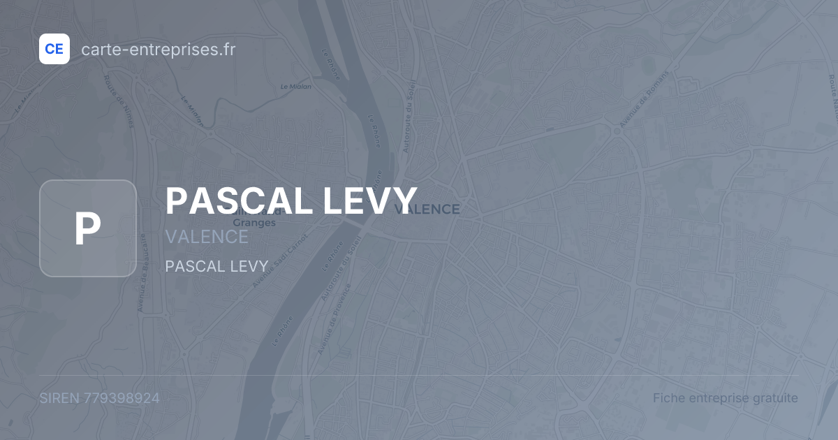 PASCAL LEVY — 779398924 — fiche entreprise