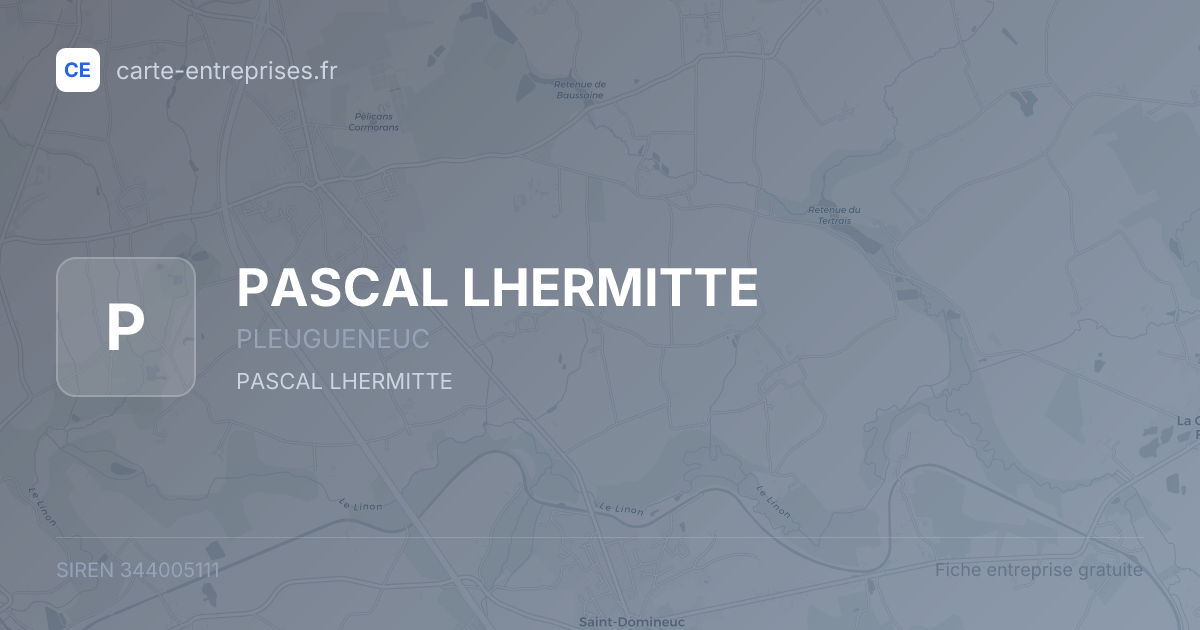 PASCAL LHERMITTE — 344005111 — fiche entreprise