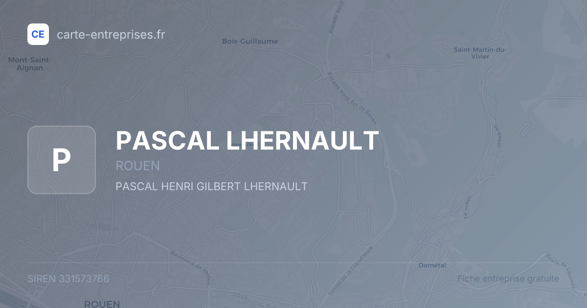 PASCAL LHERNAULT — 331573766 — fiche entreprise
