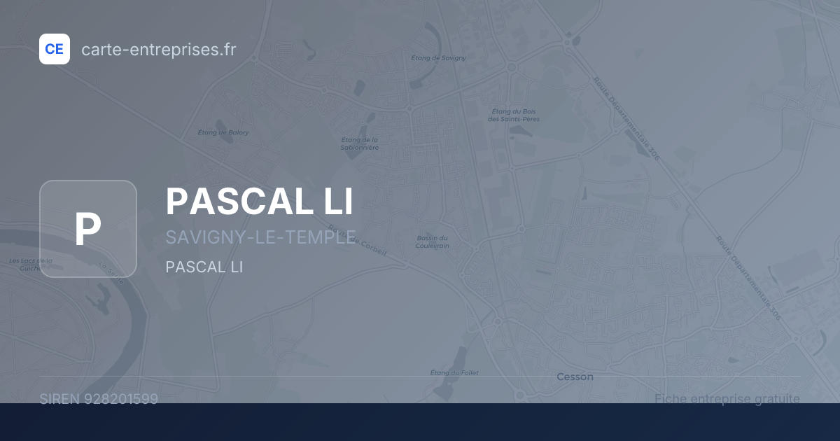 PASCAL LI — 928201599 — fiche entreprise