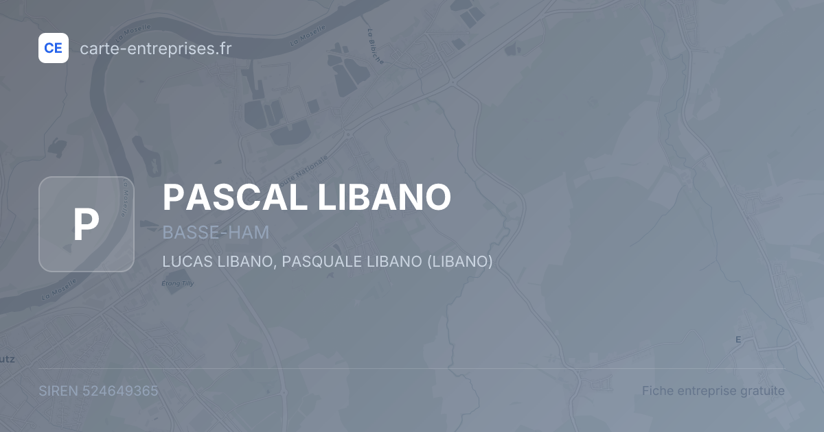 PASCAL LIBANO — 524649365 — fiche entreprise
