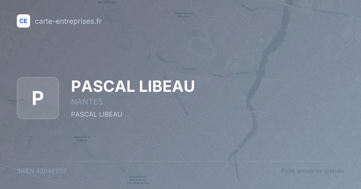 PASCAL LIBEAU — 420461717 — fiche entreprise